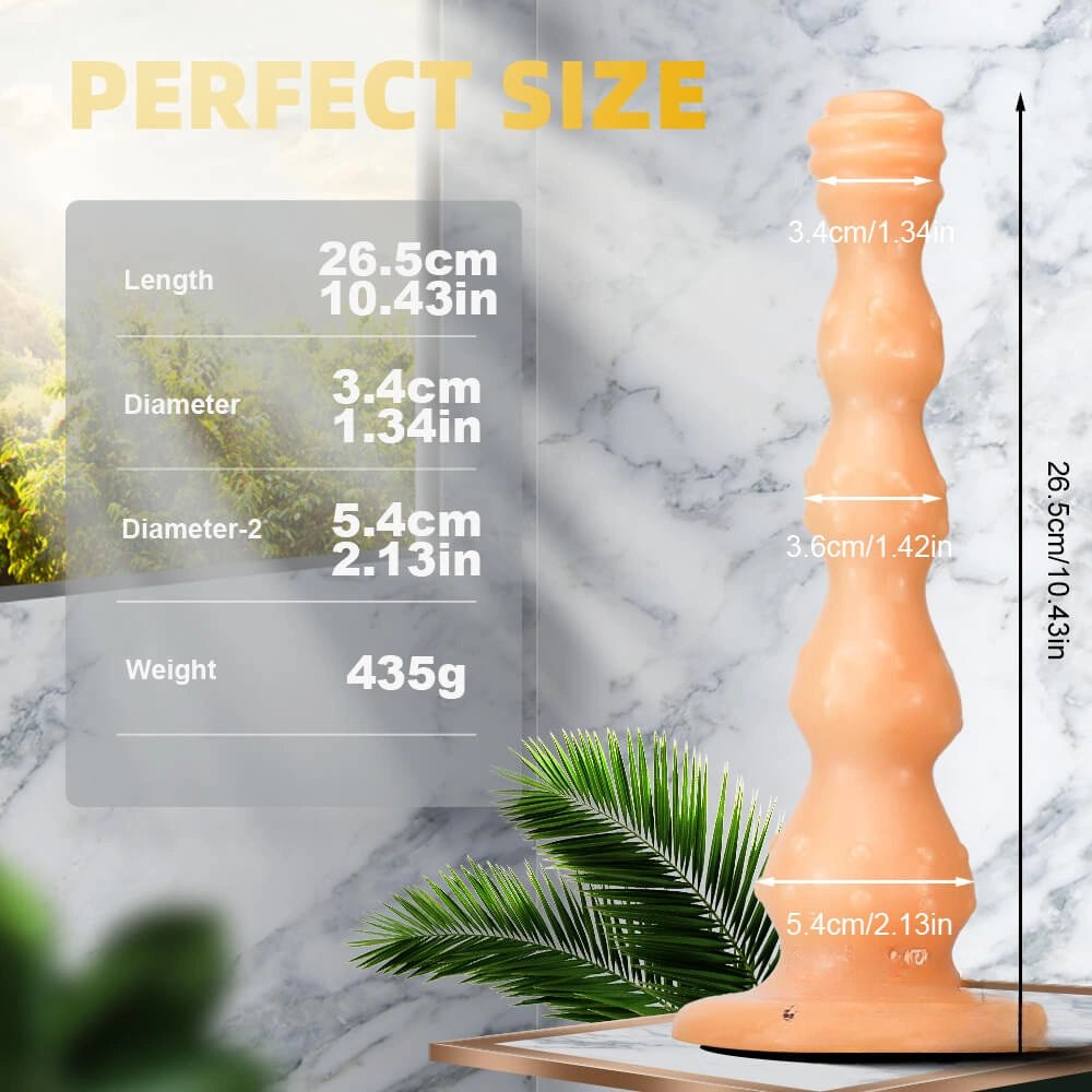 Ridged Beaded PVC Anal Dildo - Big Dildo Pick