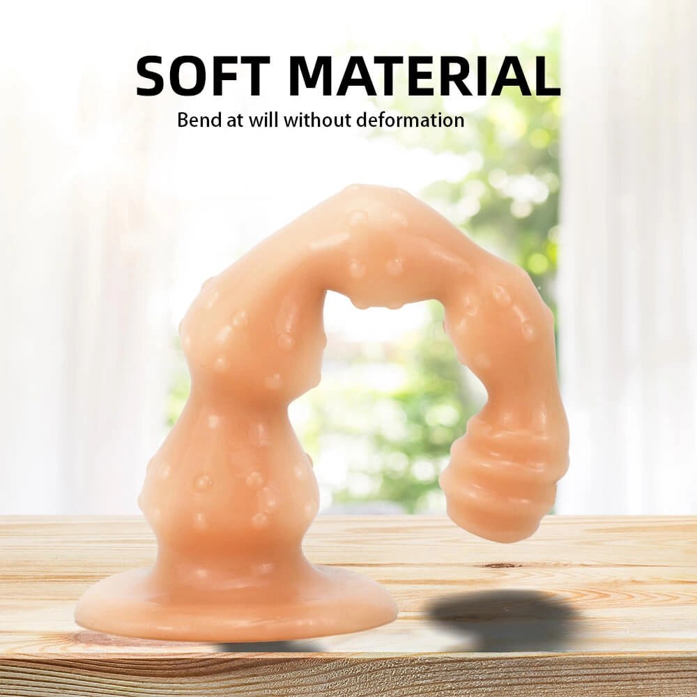 Ridged Beaded PVC Anal Dildo - Big Dildo Pick