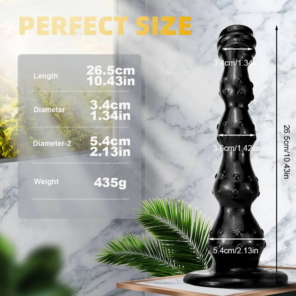 Ridged Beaded PVC Anal Dildo - Big Dildo Pick