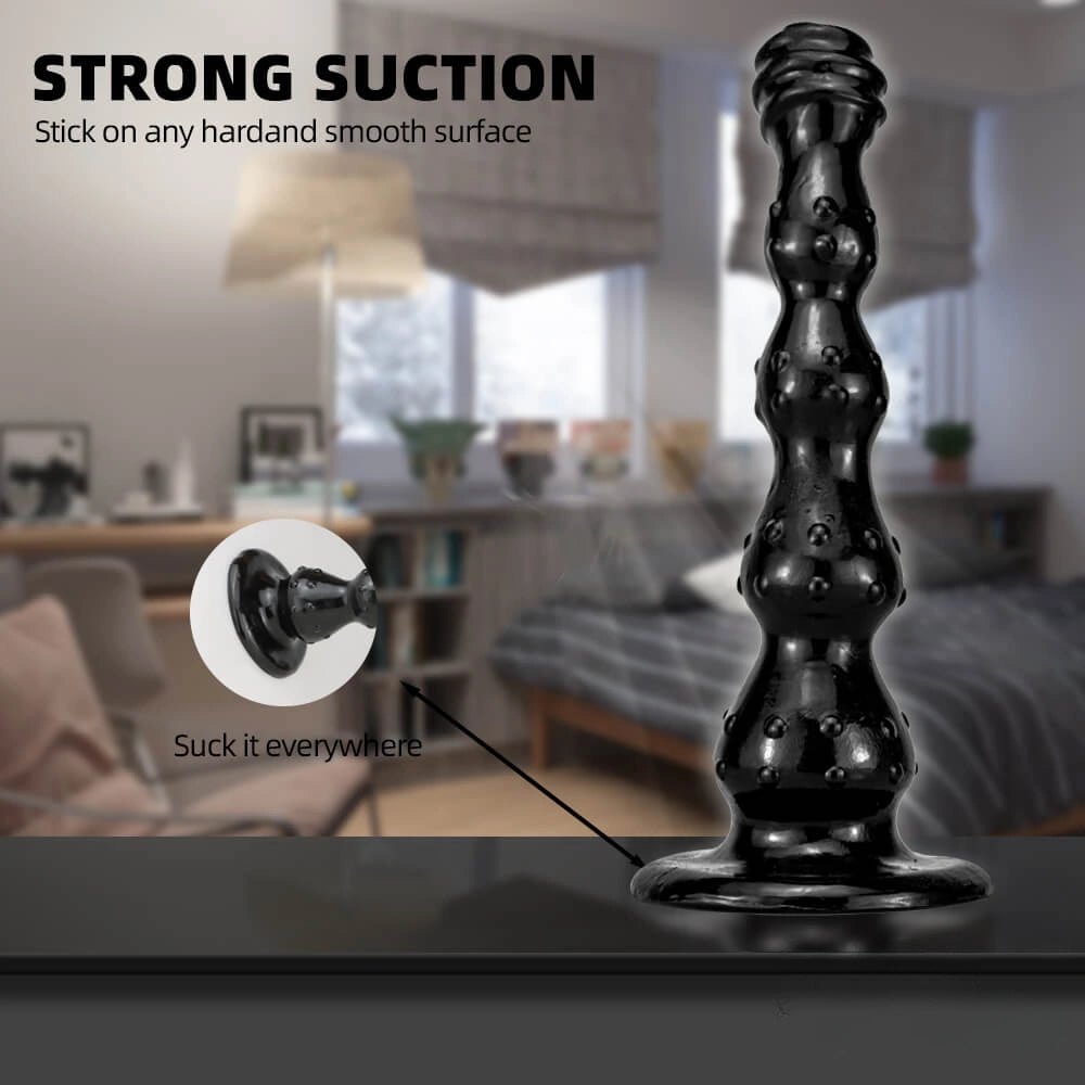 Ridged Beaded PVC Anal Dildo - Big Dildo Pick