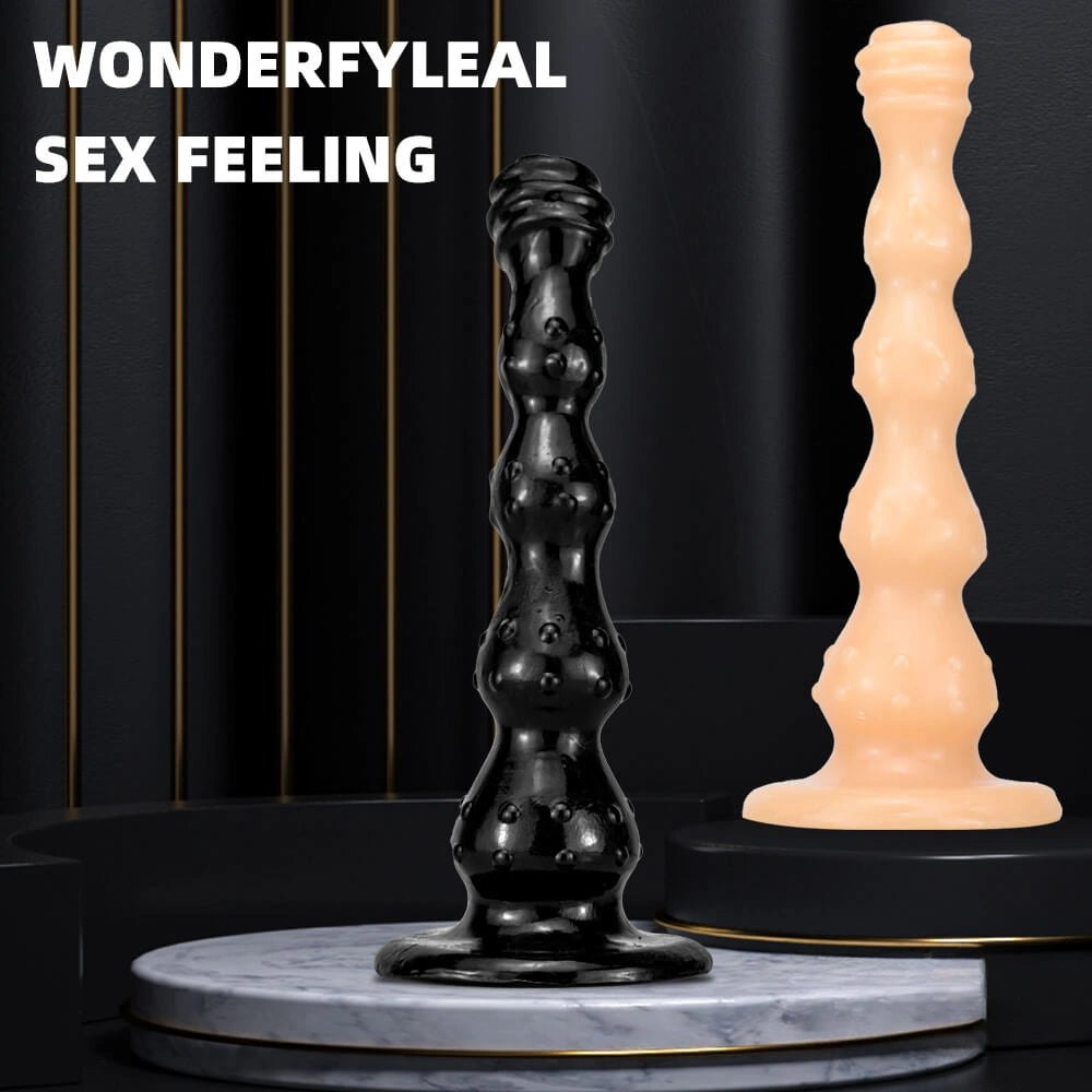 Ridged Beaded PVC Anal Dildo - Big Dildo Pick