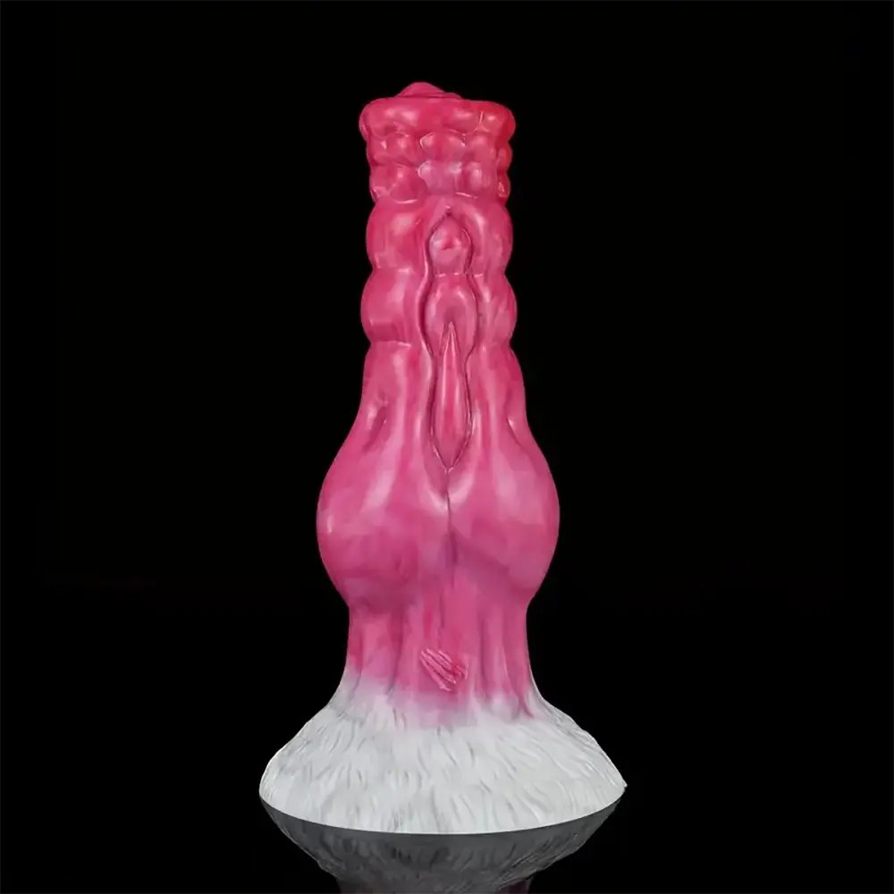 Ridged Dog Knot Dildo 7.28in - Knotted Animal Dildo