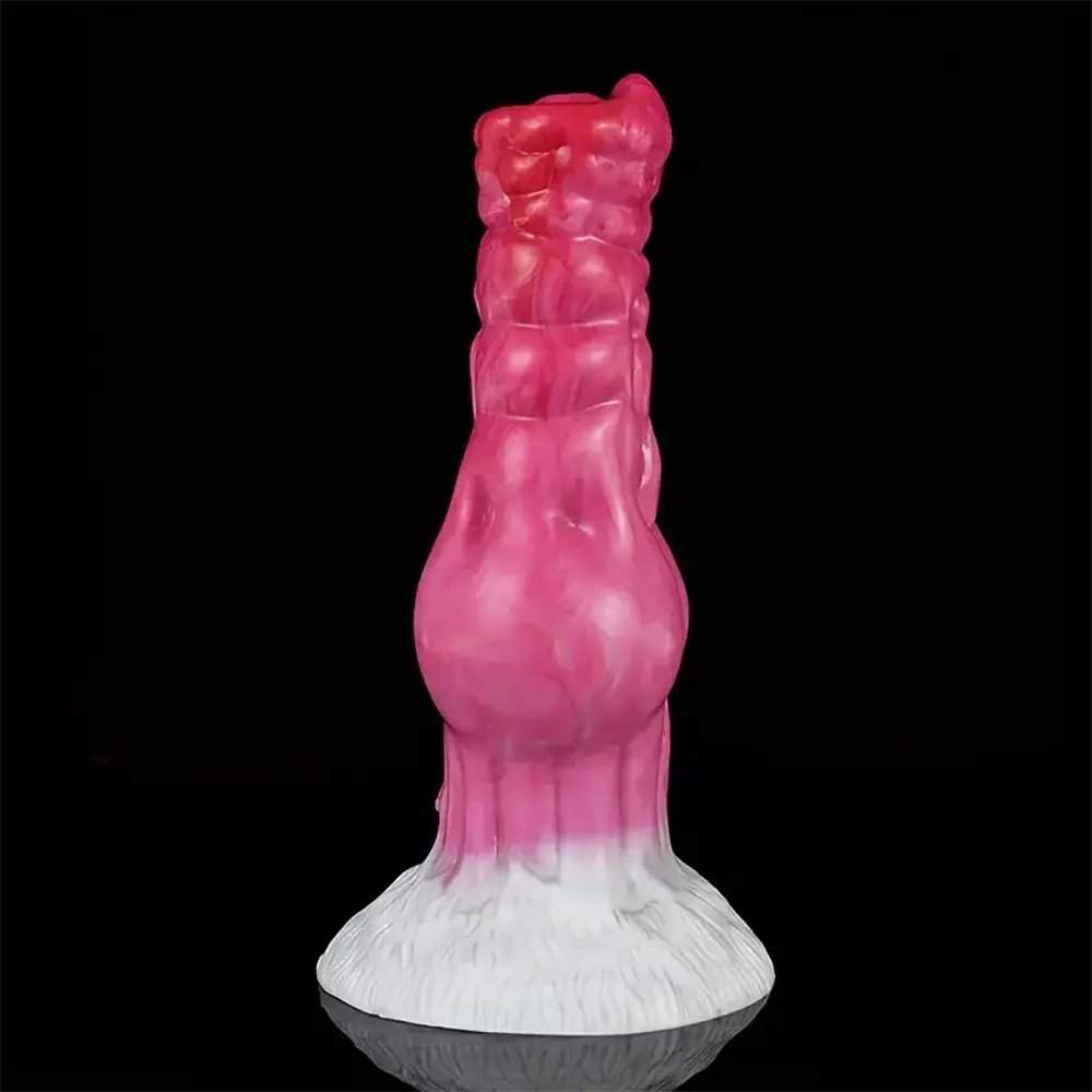 Ridged Dog Knot Dildo 7.28in - Knotted Animal Dildo
