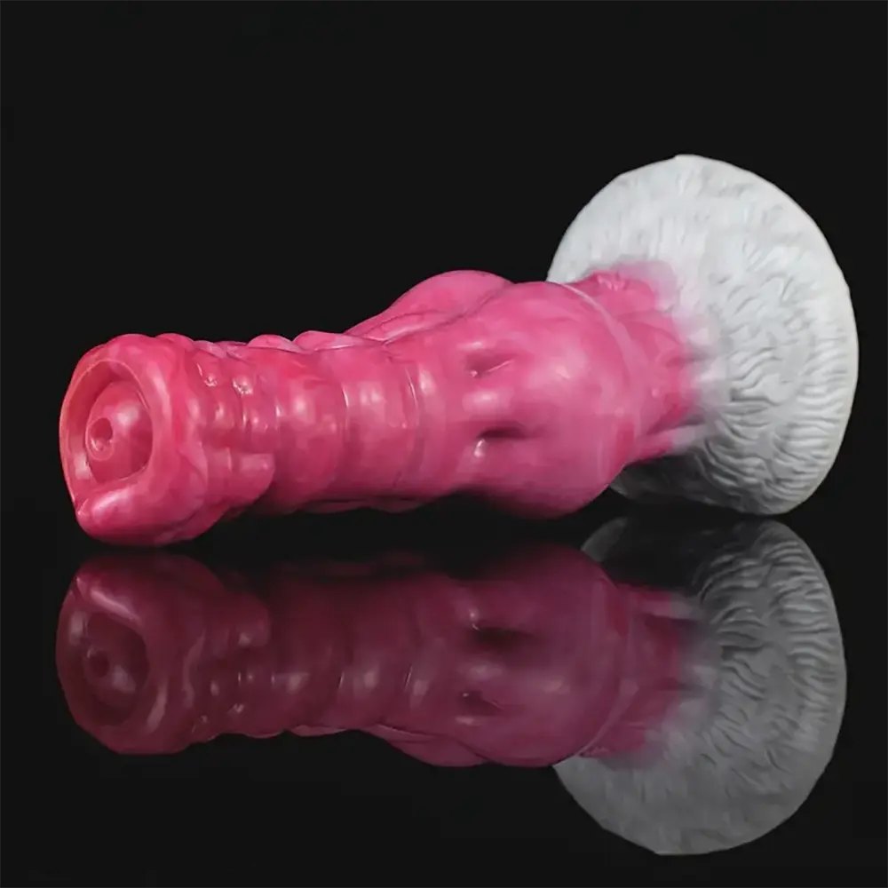 Ridged Dog Knot Dildo 7.28in - Knotted Animal Dildo