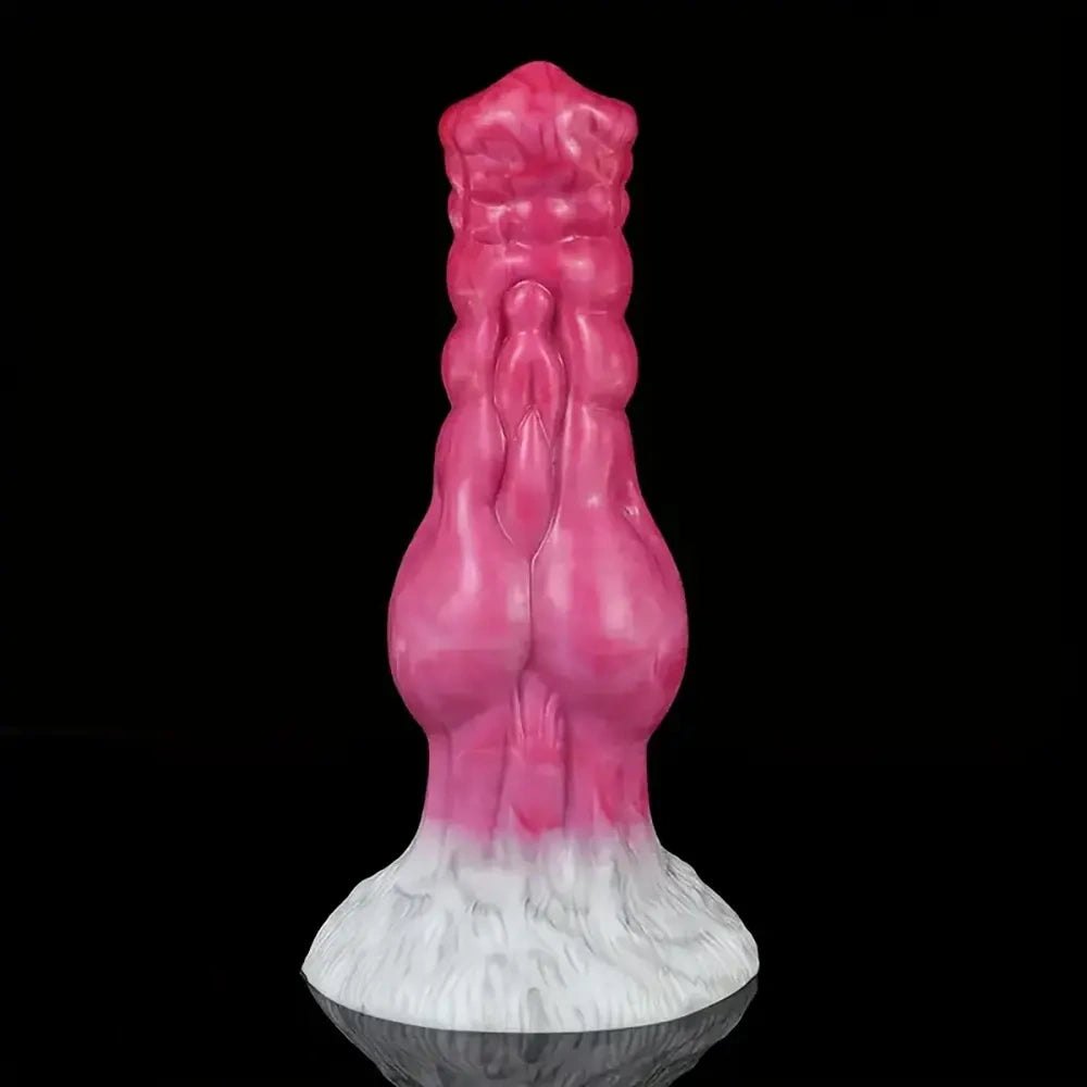 Ridged Dog Knot Dildo 7.28in - Knotted Animal Dildo
