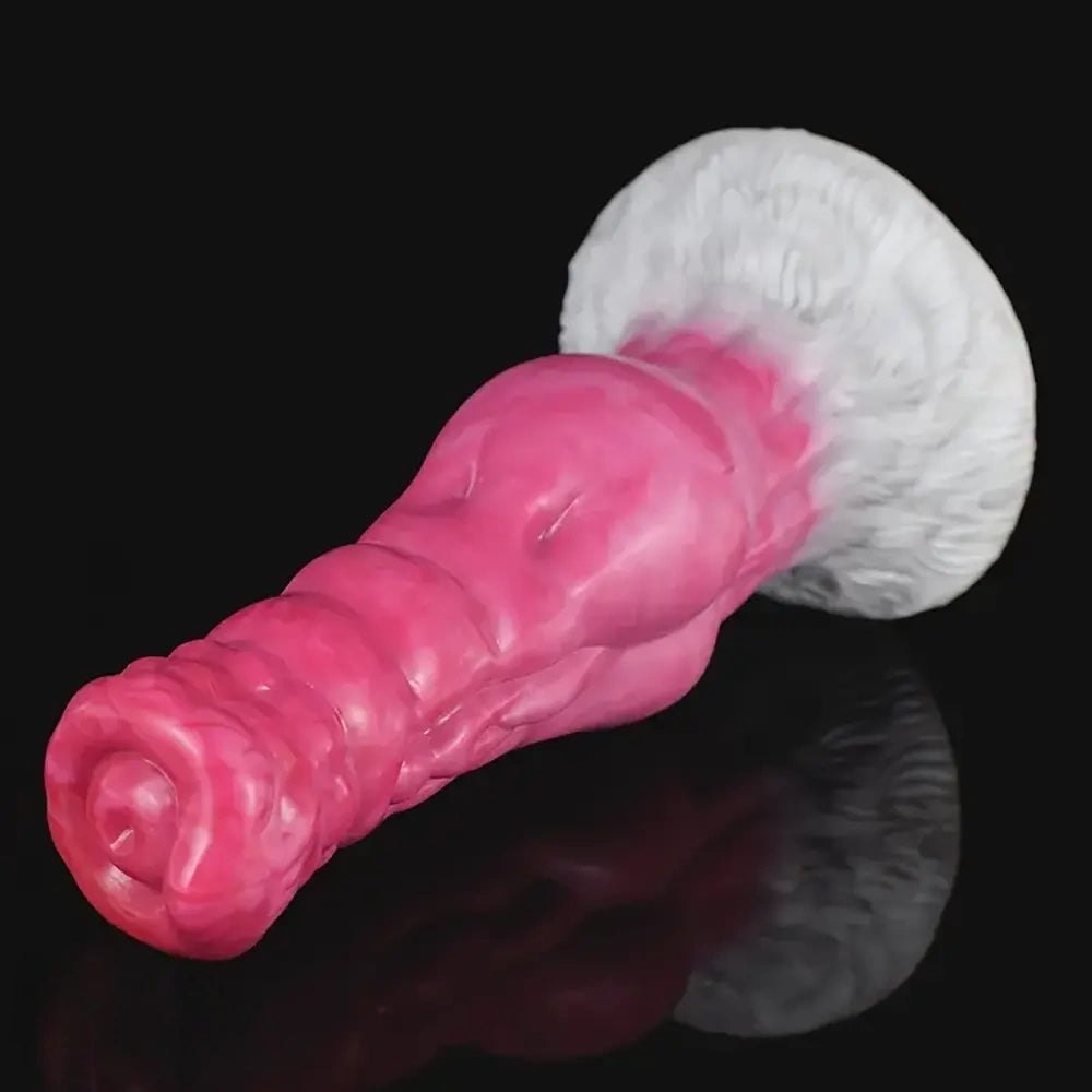 Ridged Dog Knot Dildo 7.28in - Knotted Animal Dildo