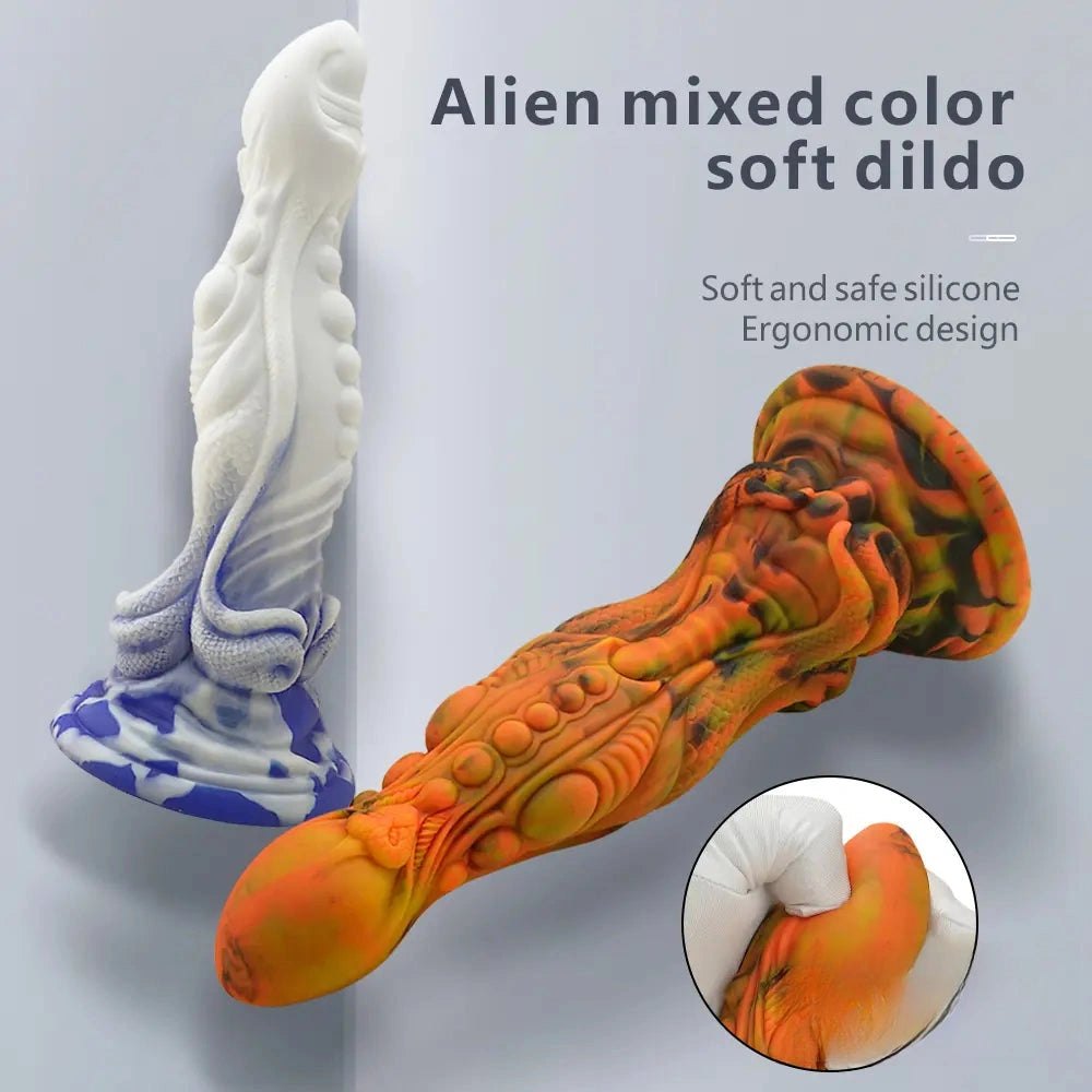 Ridged Dragon Fantasy Silicone Dildo - Dragon Dildo