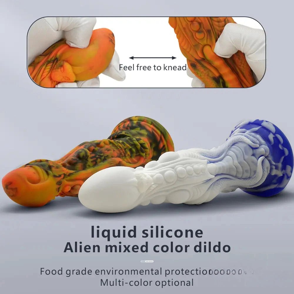 Ridged Dragon Fantasy Silicone Dildo - Dragon Dildo