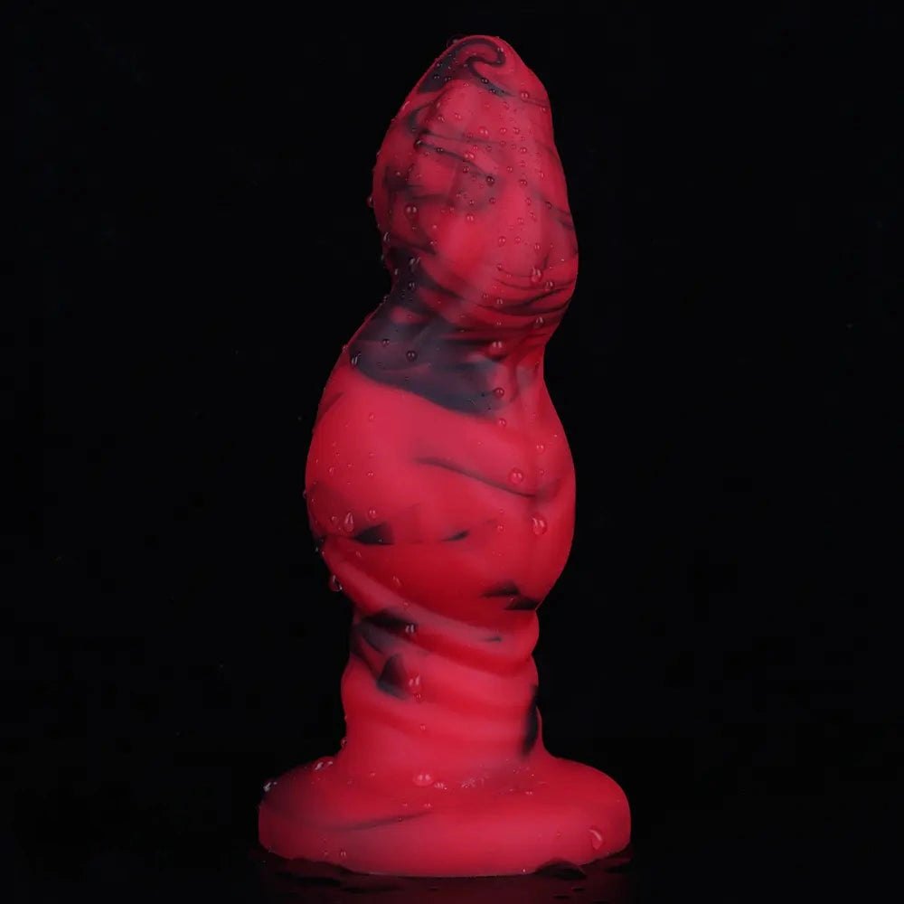 Ridged Fantasy Couples Dildo - Mixed Fantasy Suction Dildo