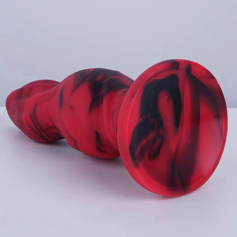 Ridged Fantasy Couples Dildo - Mixed Fantasy Suction Dildo