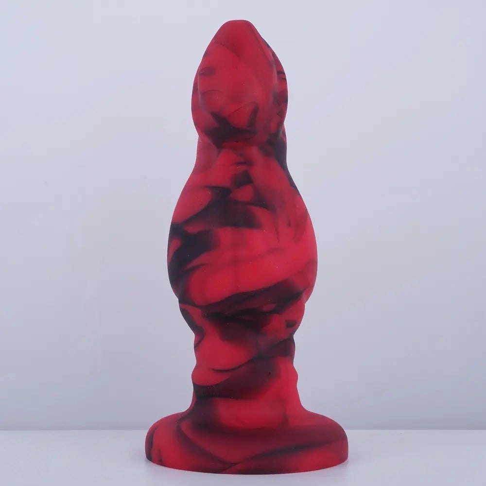 Ridged Fantasy Couples Dildo - Mixed Fantasy Suction Dildo