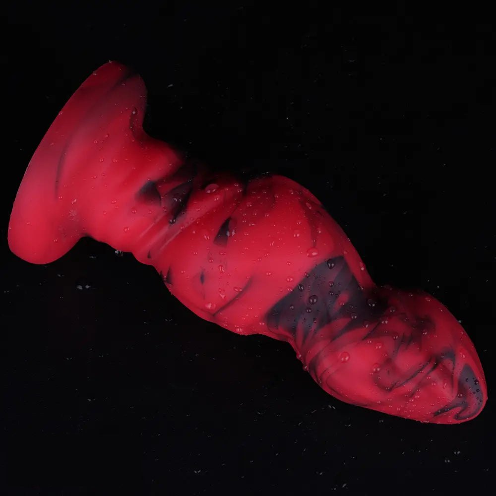 Ridged Fantasy Couples Dildo - Mixed Fantasy Suction Dildo