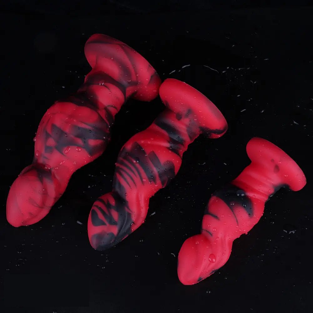 Ridged Fantasy Couples Dildo - Mixed Fantasy Suction Dildo