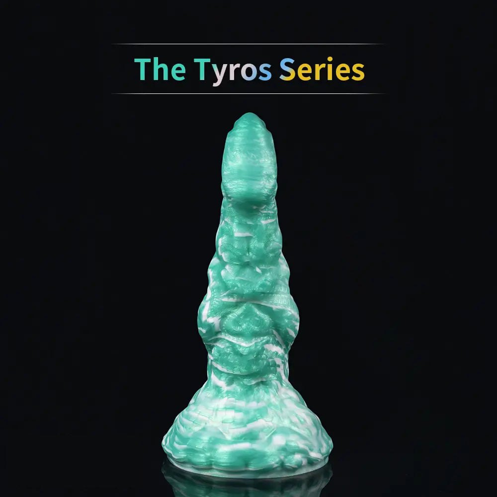 Ridged Fantasy Dildo, Suction Base - Textured Silicone Toy