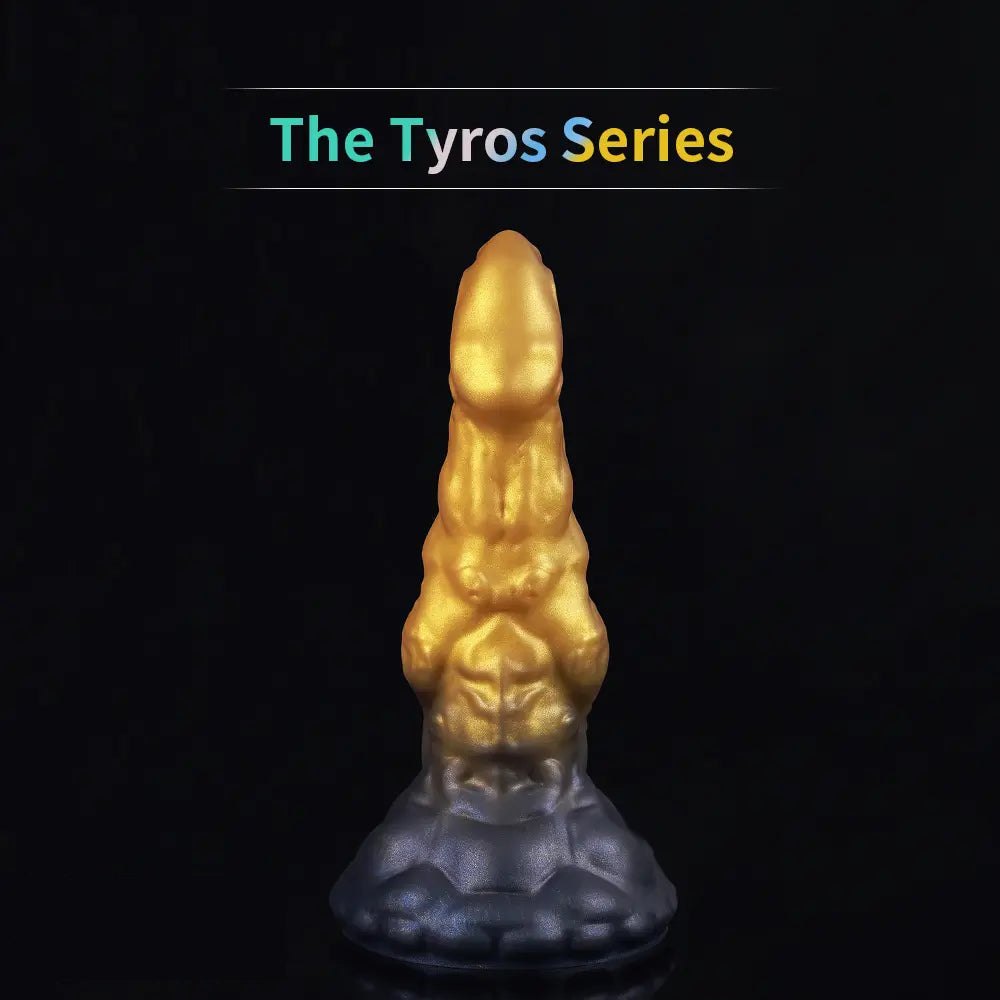 Ridged Fantasy Dildo, Suction Base - Textured Silicone Toy