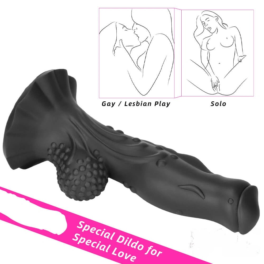 Ridged Fantasy Dual Density Dildo - Textured Fantasy Dildo