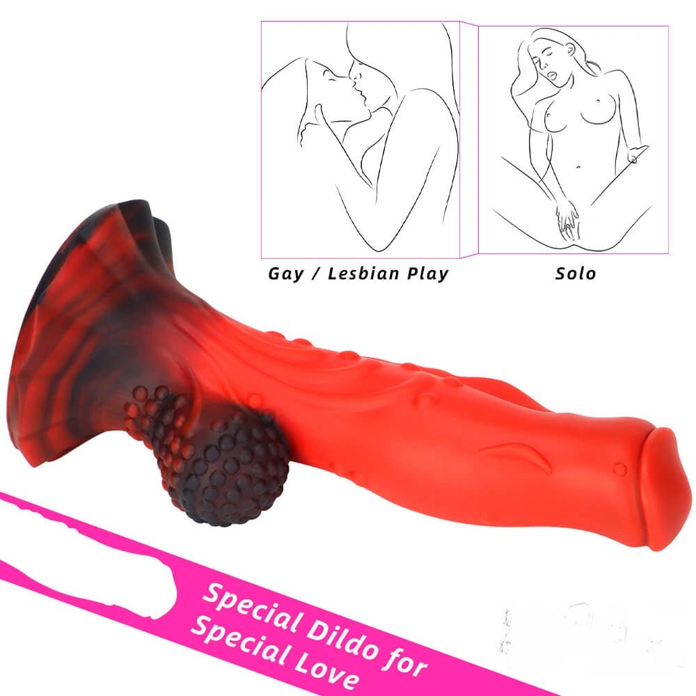 Ridged Fantasy Dual Density Dildo - Textured Fantasy Dildo