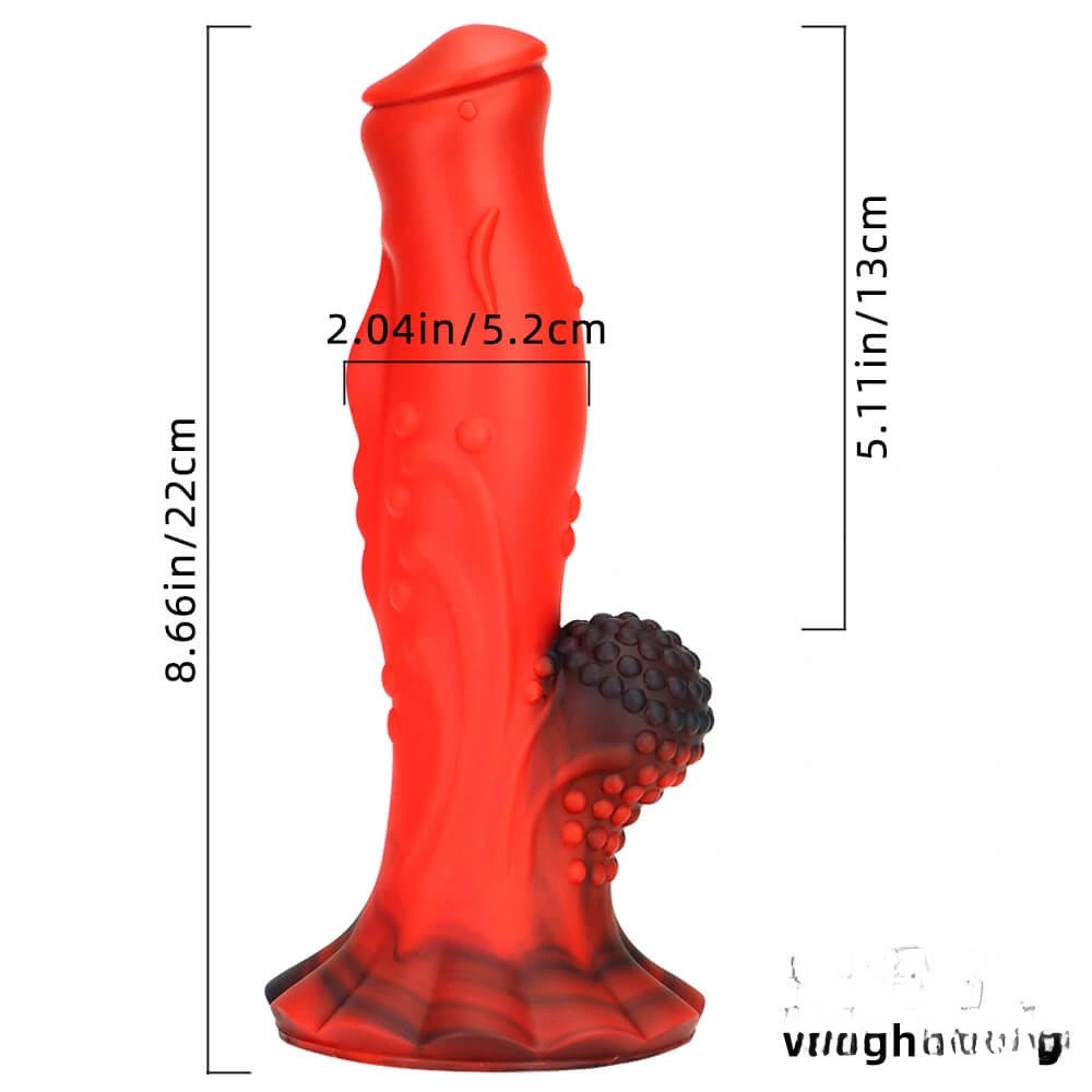 Ridged Fantasy Dual Density Dildo - Textured Fantasy Dildo