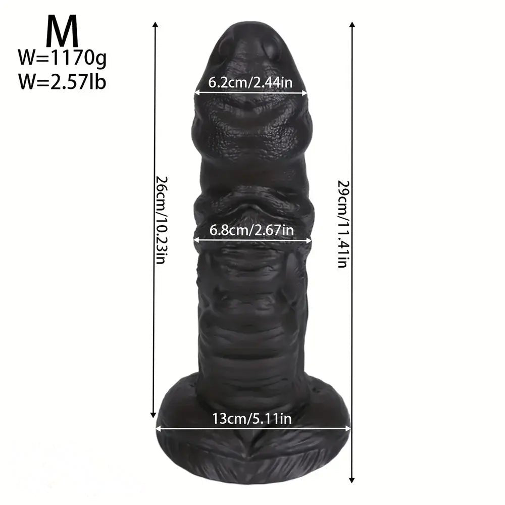 Ridged Fantasy PVC Dildo - Large Textured Fantasy Dildo