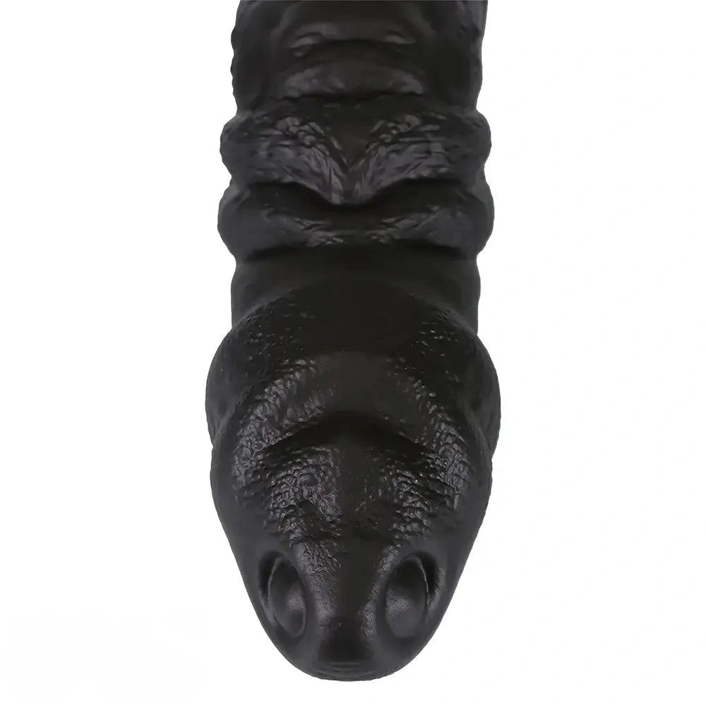 Ridged Fantasy PVC Dildo - Large Textured Fantasy Dildo