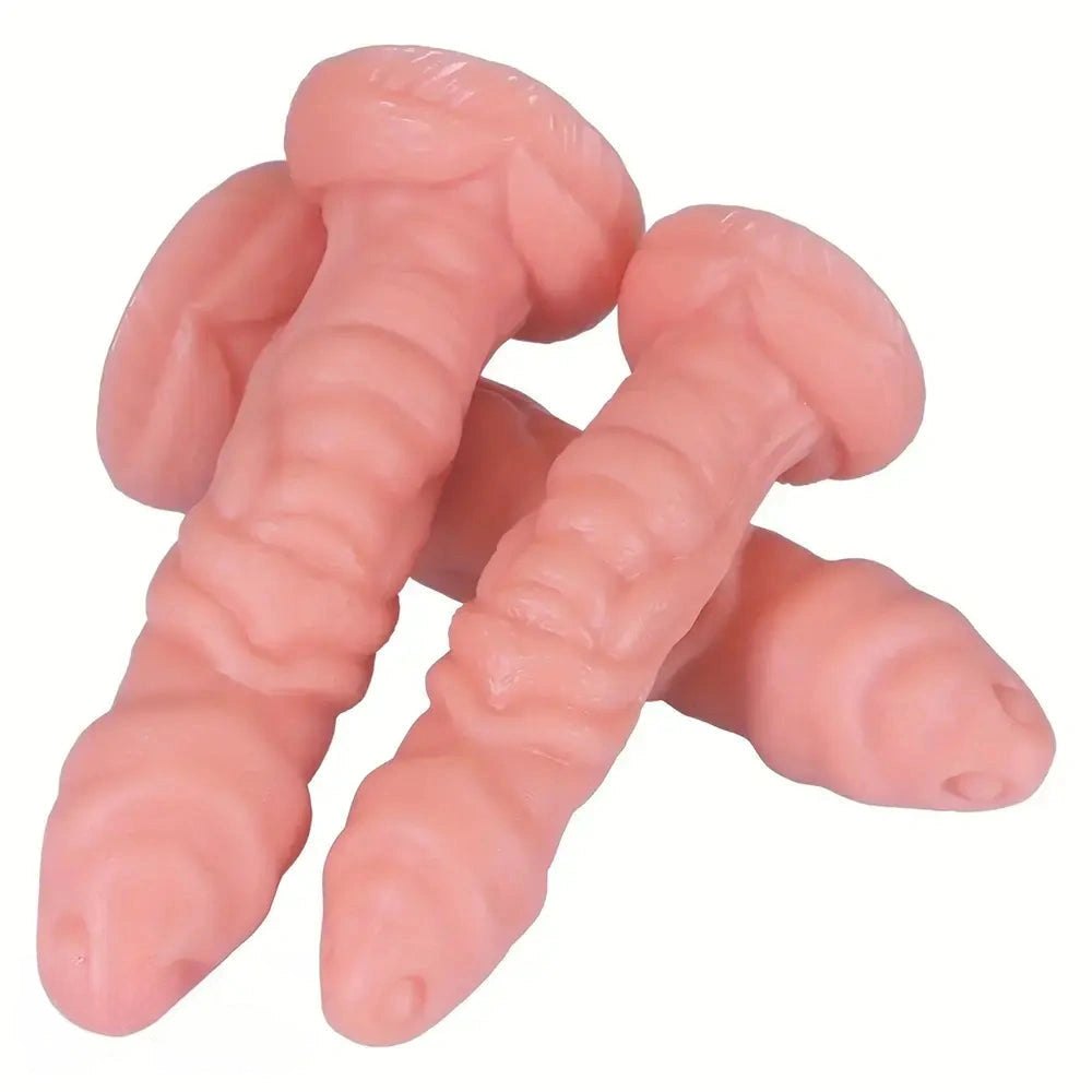 Ridged Fantasy PVC Dildo - Large Textured Fantasy Dildo