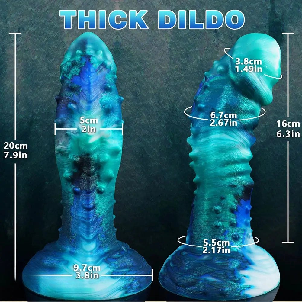 Ridged Fantasy Dildo 7.9 In - Silicone Monster Dildo