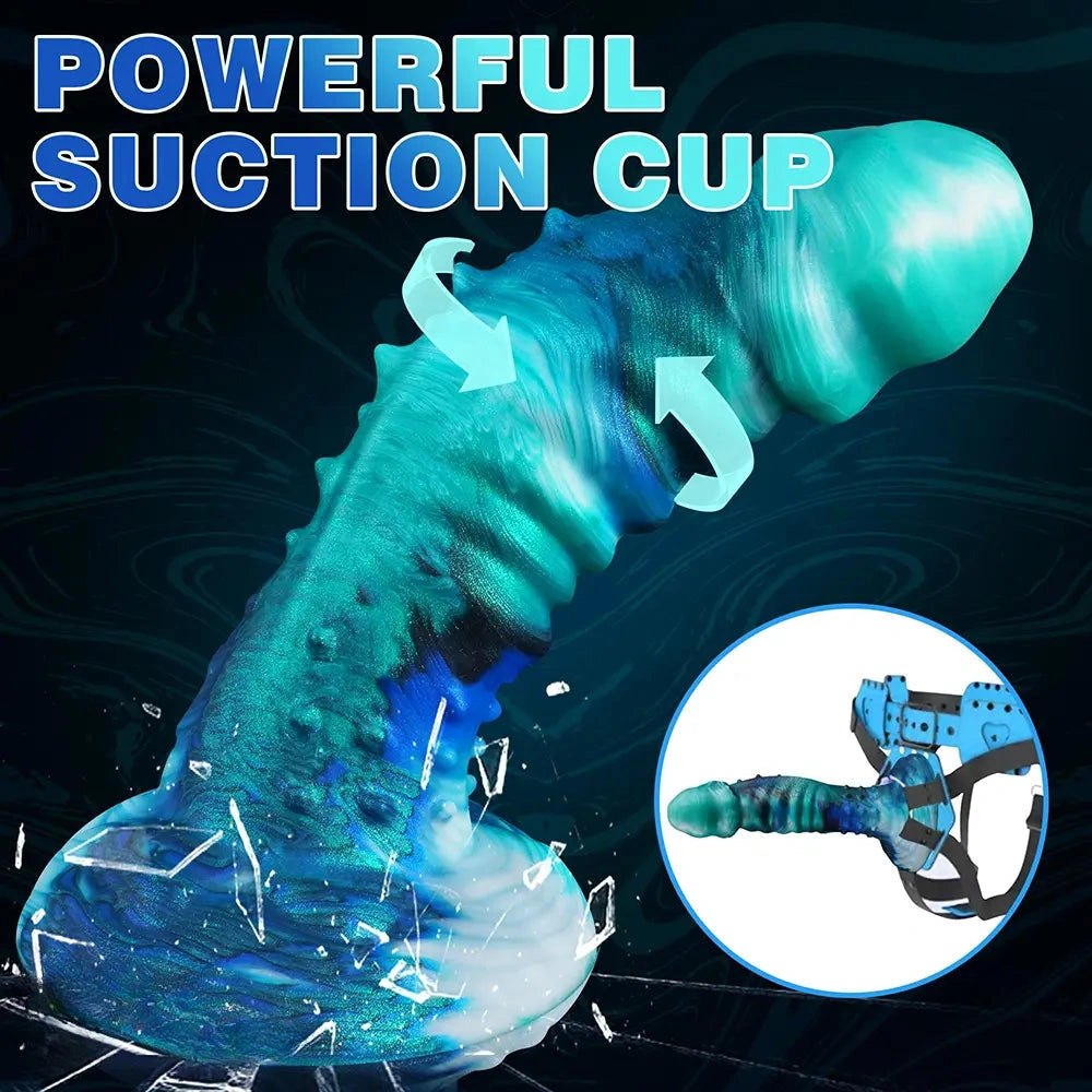 Ridged Fantasy Dildo 7.9 In - Silicone Monster Dildo