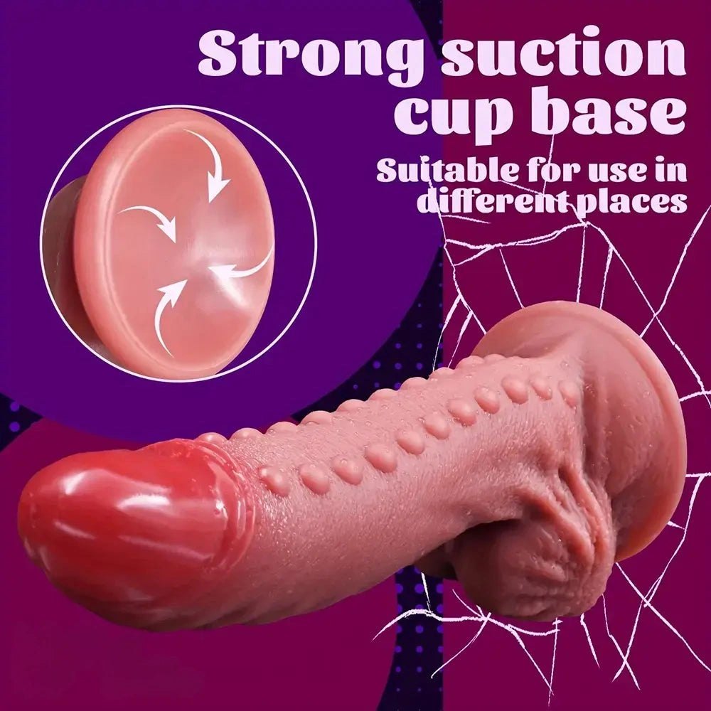 Ridged Flesh Silicone Dildo - Huge Silicone Dildo