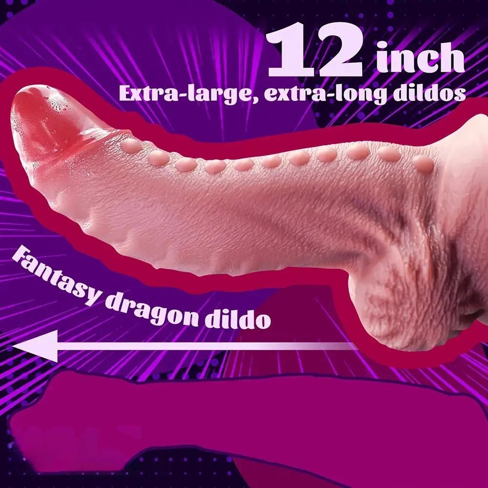 Ridged Flesh Silicone Dildo - Huge Silicone Dildo