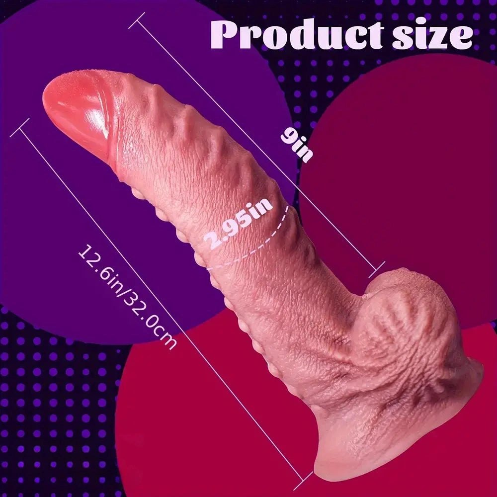 Ridged Flesh Silicone Dildo - Huge Silicone Dildo