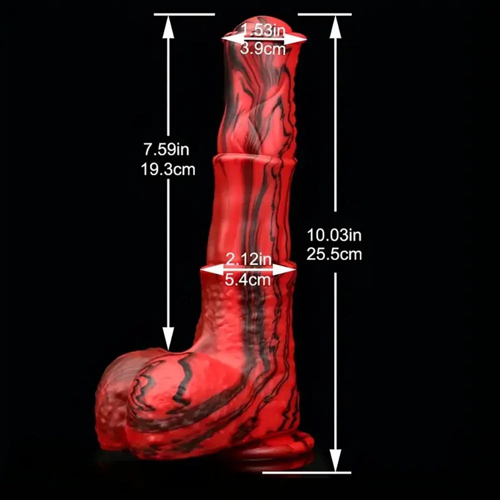 Ridged Flexible Animal Dildo - Silicone Horse Style Dildo