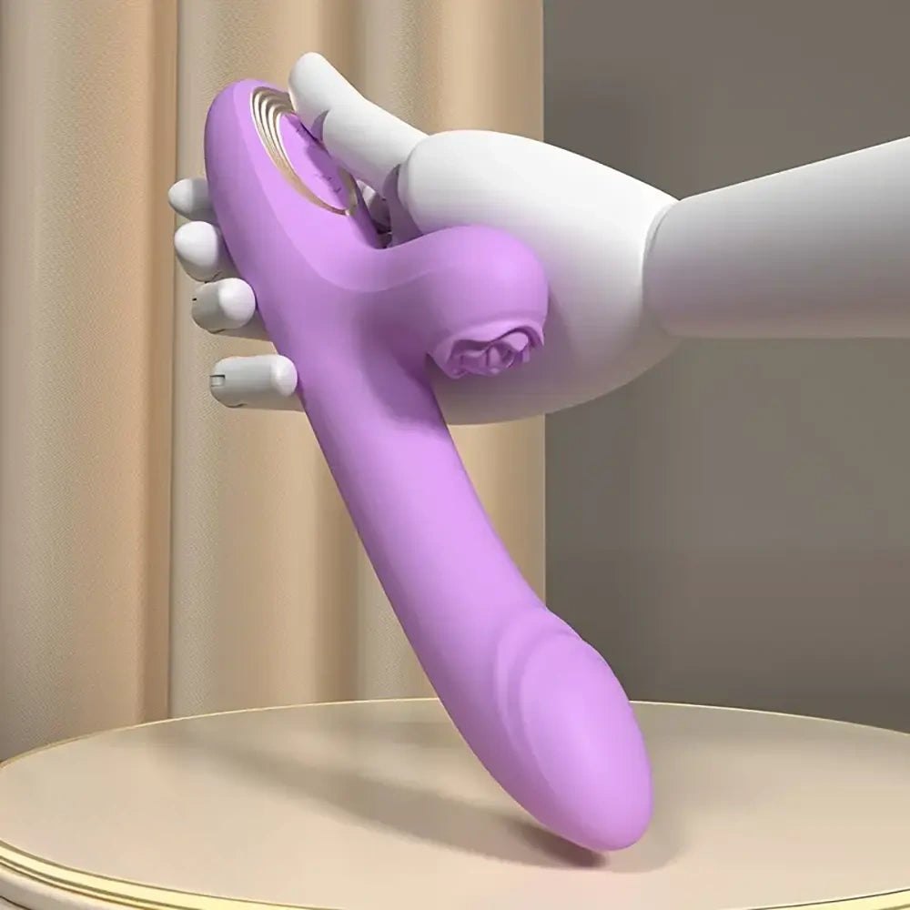 Ridged G-Spot Vibrating Dildo 9.4in - Silicone Vibrating Dildo