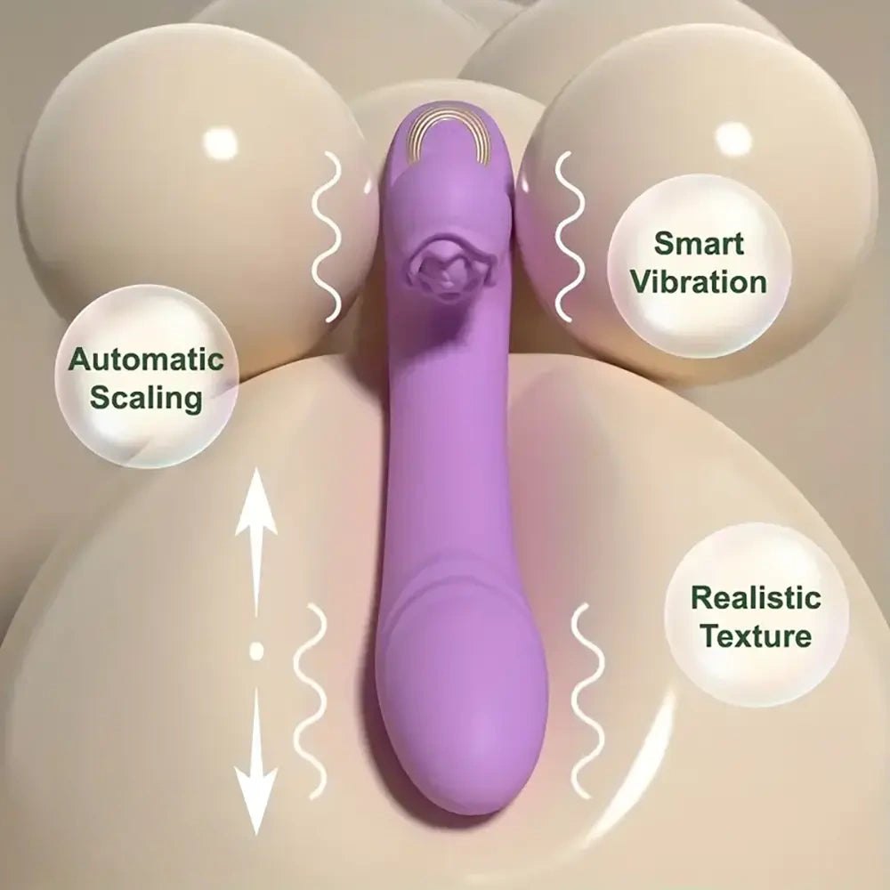 Ridged G-Spot Vibrating Dildo 9.4in - Silicone Vibrating Dildo