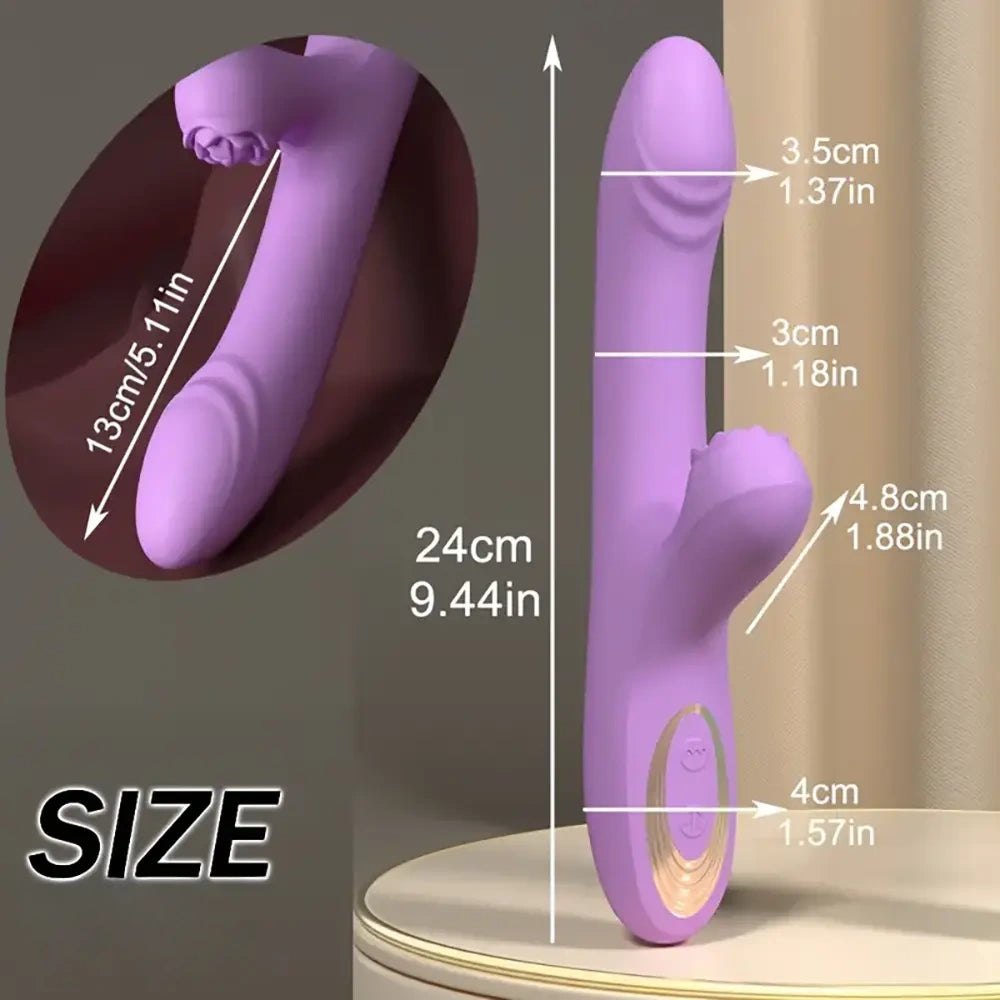 Ridged G-Spot Vibrating Dildo 9.4in - Silicone Vibrating Dildo