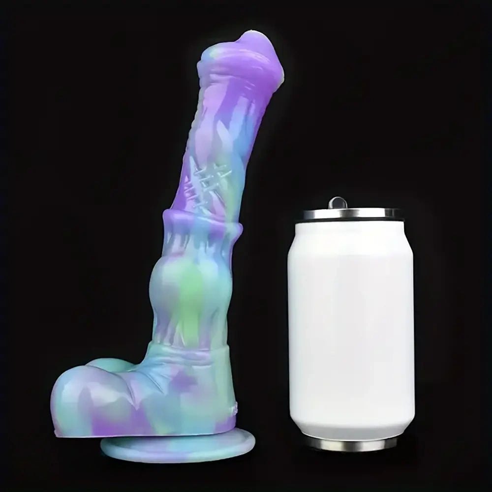 Ridged Horse Fantasy Dildo 9.8in - Silicone Horse Animal Dildo