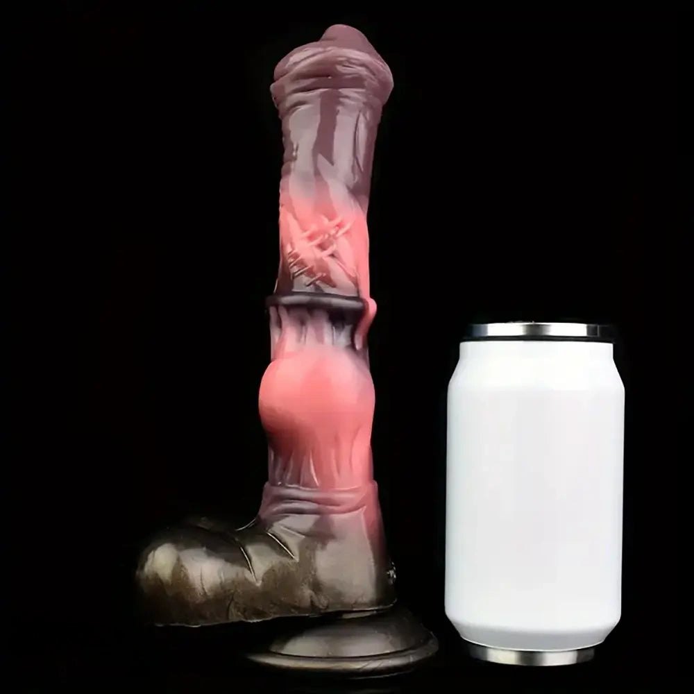 Ridged Horse Fantasy Dildo 9.8in - Silicone Horse Animal Dildo