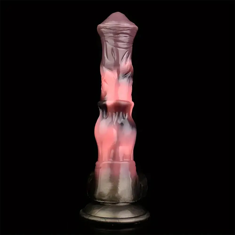Ridged Horse Fantasy Dildo 9.8in - Silicone Horse Animal Dildo