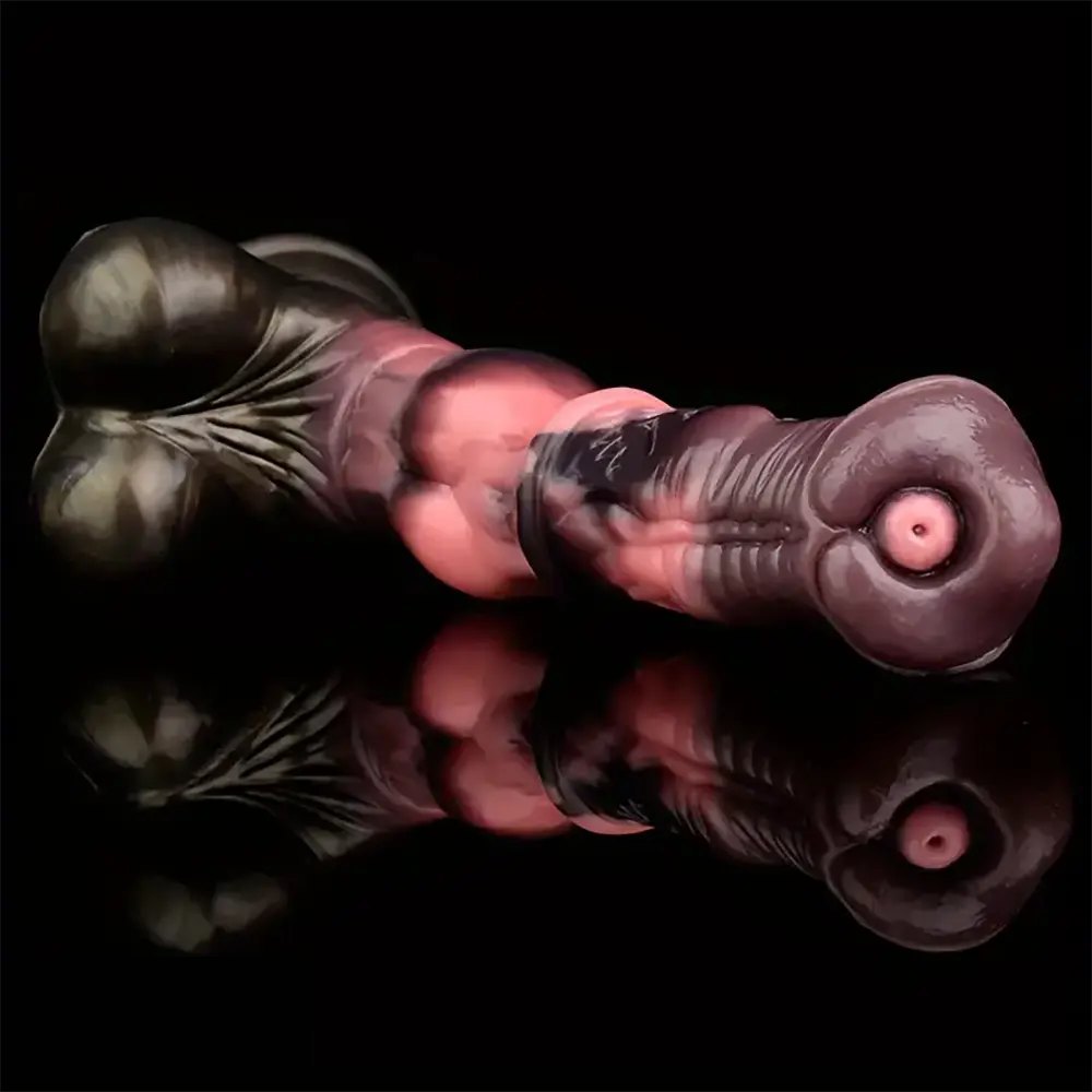 Ridged Horse Fantasy Dildo 9.8in - Silicone Horse Animal Dildo