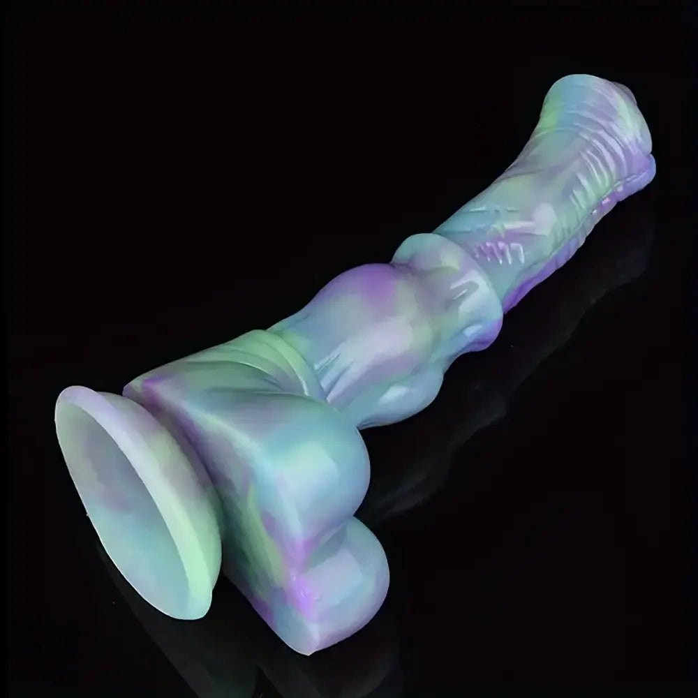 Ridged Horse Fantasy Dildo 9.8in - Silicone Horse Animal Dildo