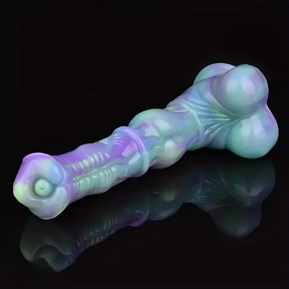 Ridged Horse Fantasy Dildo 9.8in - Silicone Horse Animal Dildo