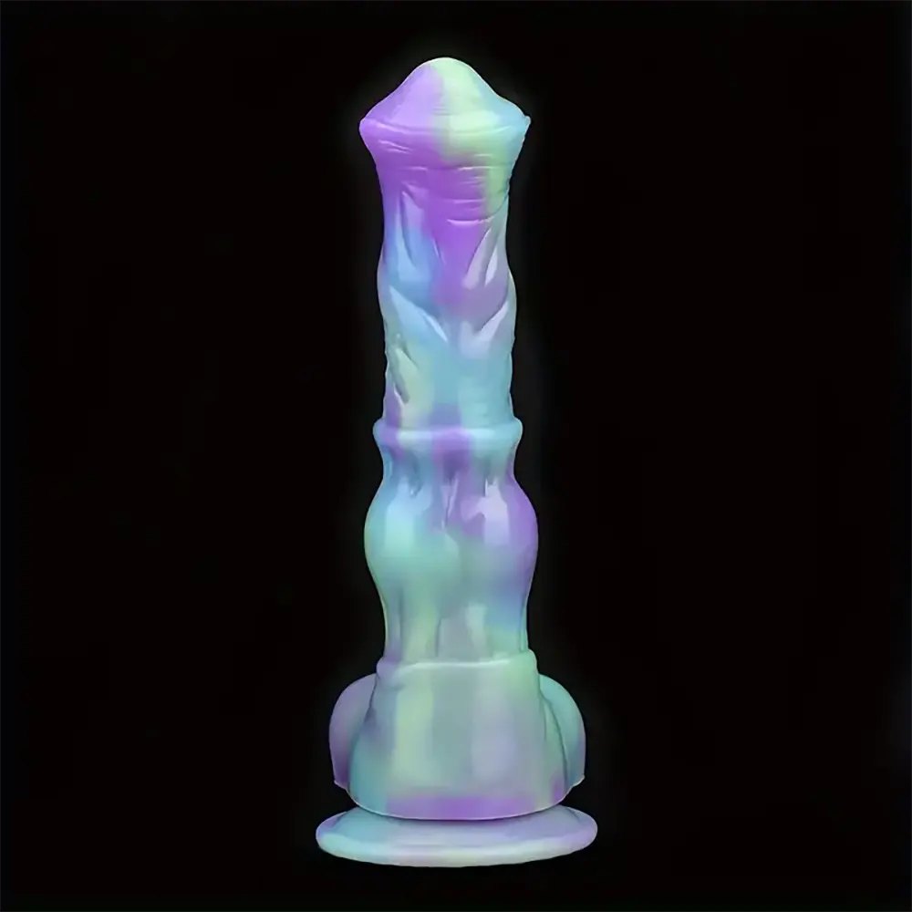 Ridged Horse Fantasy Dildo 9.8in - Silicone Horse Animal Dildo