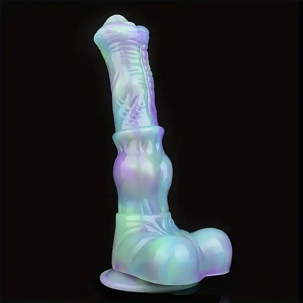 Ridged Horse Fantasy Dildo 9.8in - Silicone Horse Animal Dildo