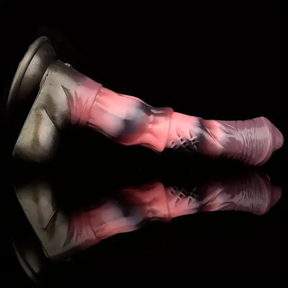 Ridged Horse Fantasy Dildo 9.8in - Silicone Horse Animal Dildo