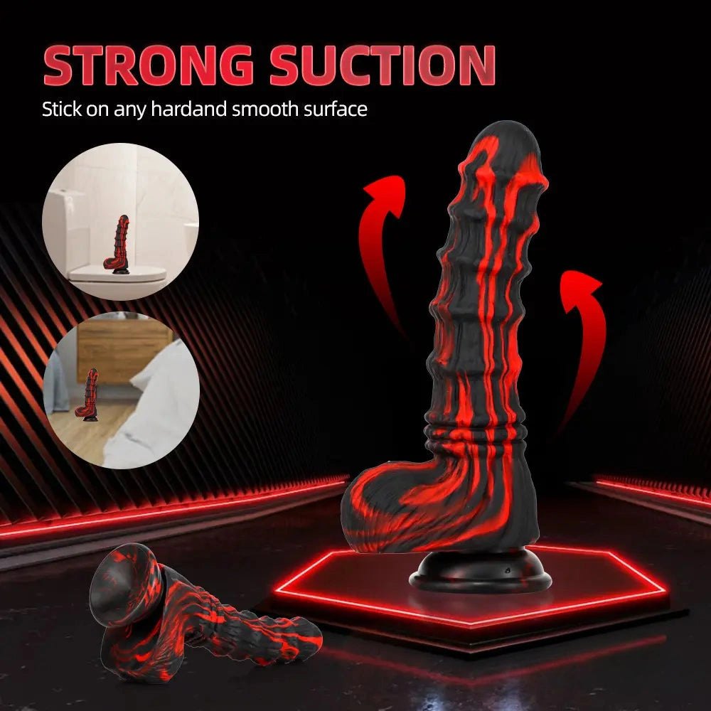 Ridged Horse Style Dildo - Big Animal Knot Dildo