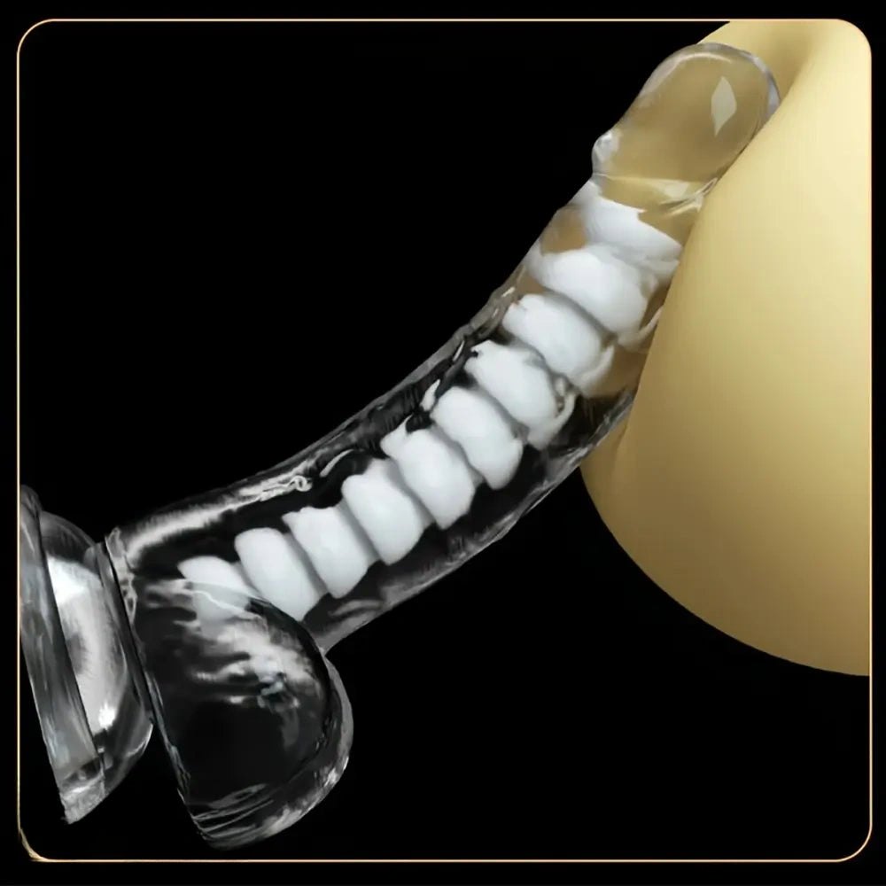 Ridged Keel Fantasy Dildo 8.46in - TPE Fantasy Dildo