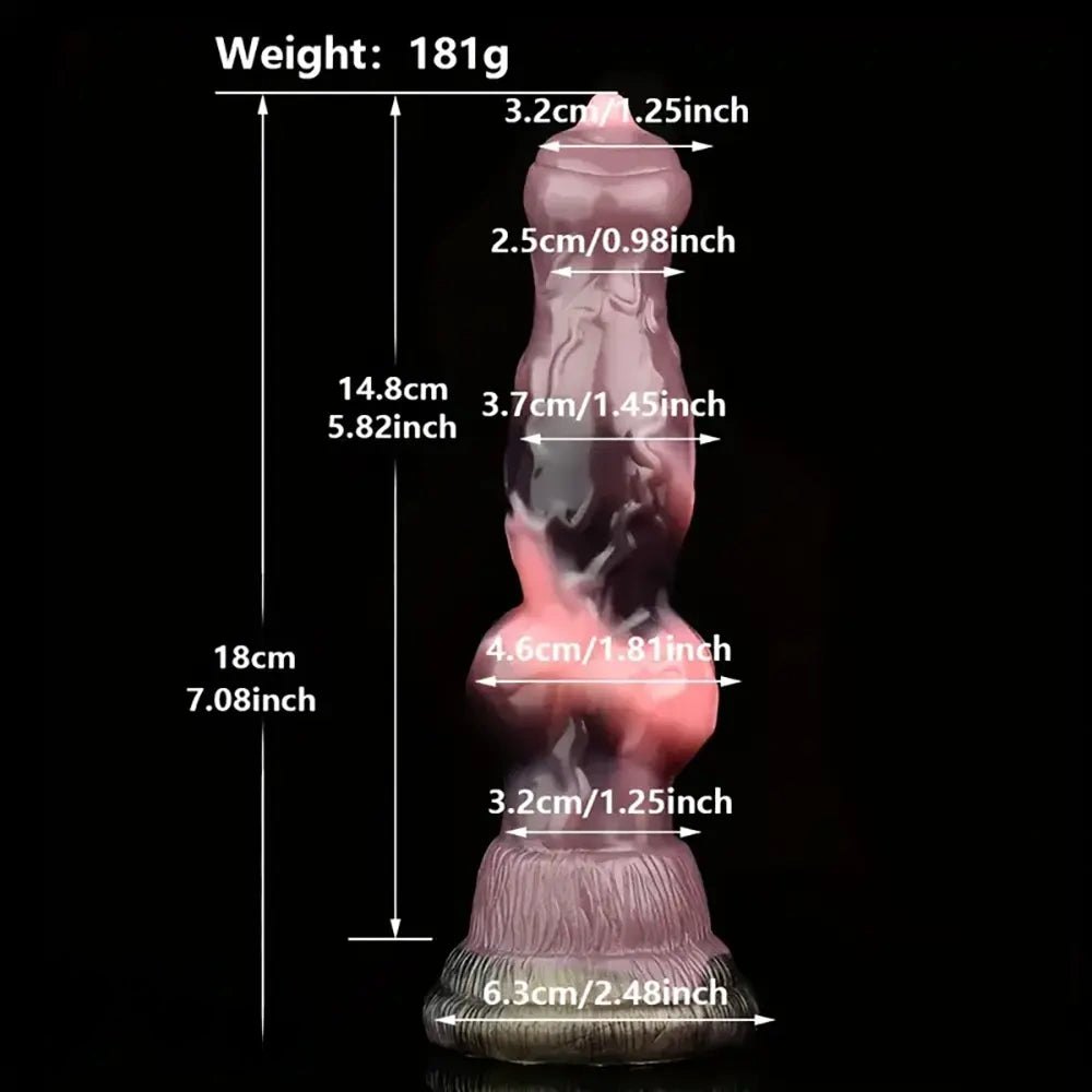 Ridged Knot Animal Dildo - Horse Style Knotted Dildo