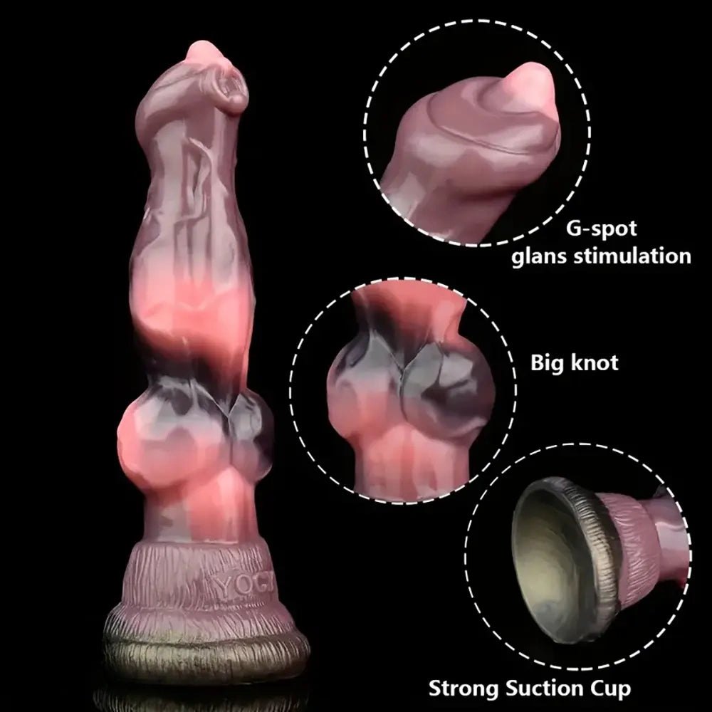 Ridged Knot Animal Dildo - Horse Style Knotted Dildo