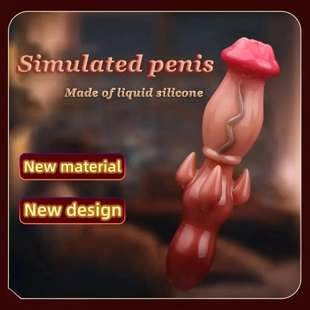Ridged Knot Fantasy Dildo 8.58in - Fantasy Silicone Dildo