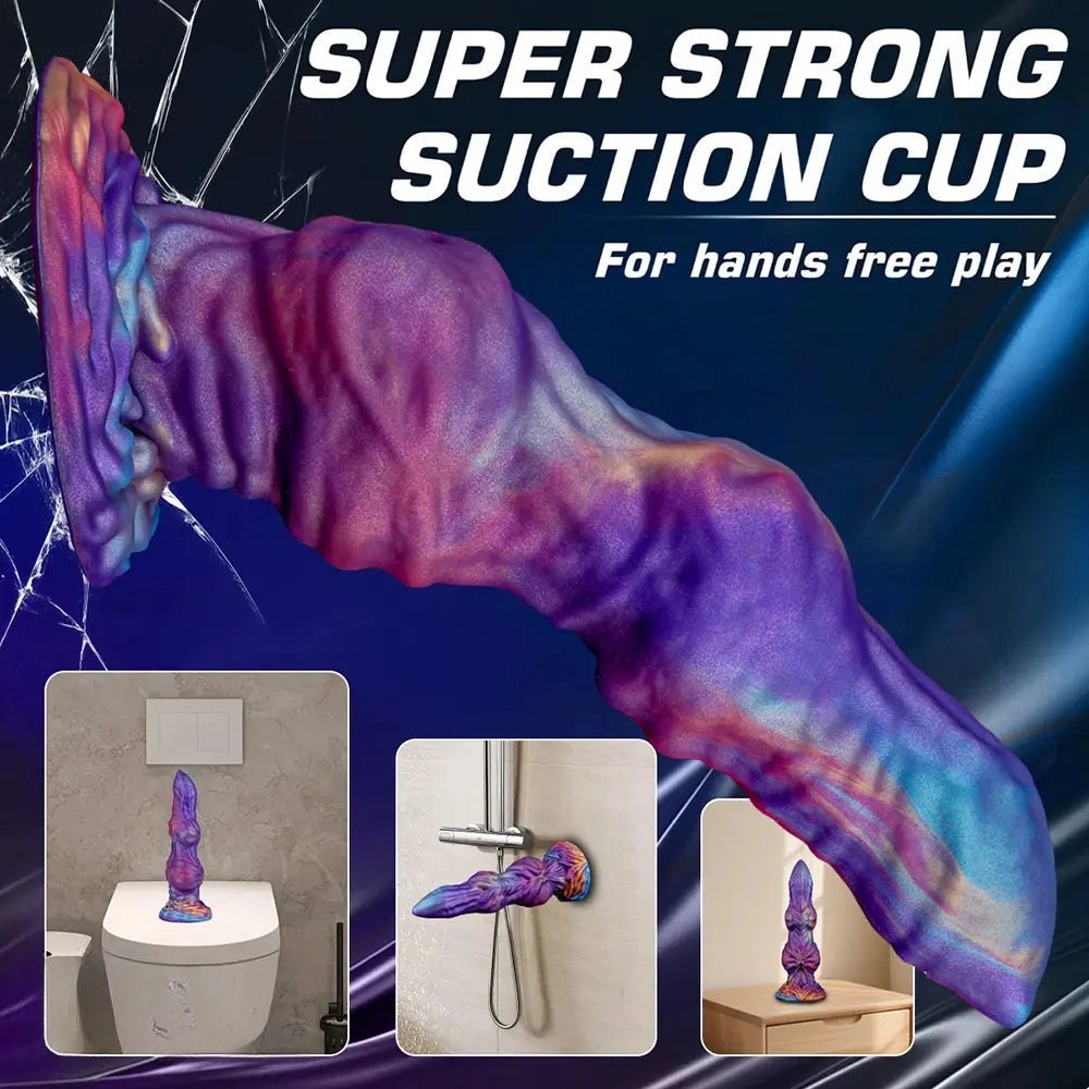 Ridged Knotted Silicone Dildo - Knotted Animal Dildo Toy