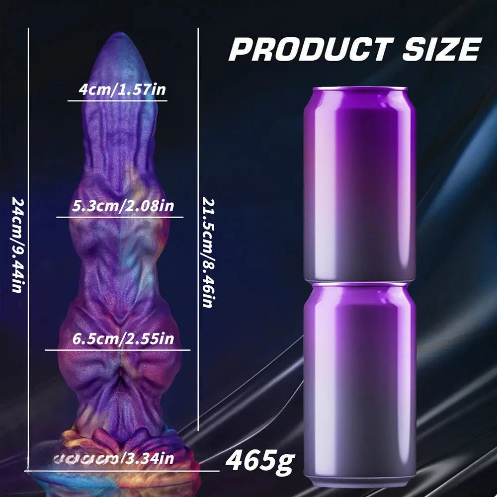 Ridged Knotted Silicone Dildo - Knotted Animal Dildo Toy